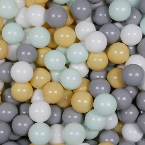 Legetøjsbolde ø7cm 300stk hvid, lys mint, grå, beige