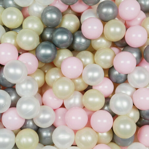 Legetøjsbolde ø7cm 500stk lys pink, lys guld, perle, sølv