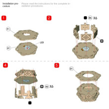 2X 3D Wooden Puzzles for Adults Vintage Lantern Model Kits with Light, 3D Wooden Lantern Model Kits to Build for Home