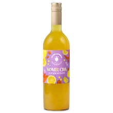 Kombucha med citron og gurkemeje