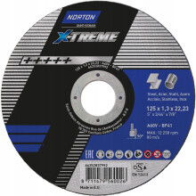 NORTON X-TREME 125x1,3x22 mm acél és fém vágókorong