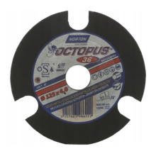 Disco de corte - NORTON - Octopus 66252829993 - 125 mm - Grão P36 - Forma patenteada anti‑entupimento