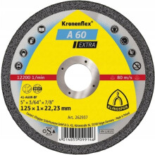 Disque à tronçonner - KLINGSPOR - MP EXTRA A 60 EX - D.115 x1 x22,23 mm - Métal/Inox - Faible échauffement
