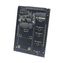 M.2 NGFF&MSATA to SATA3.0 6Gbps 2.5In Adapter Card SSD Case Enclosure with Socket Support M.2 SSD MSATA SSD