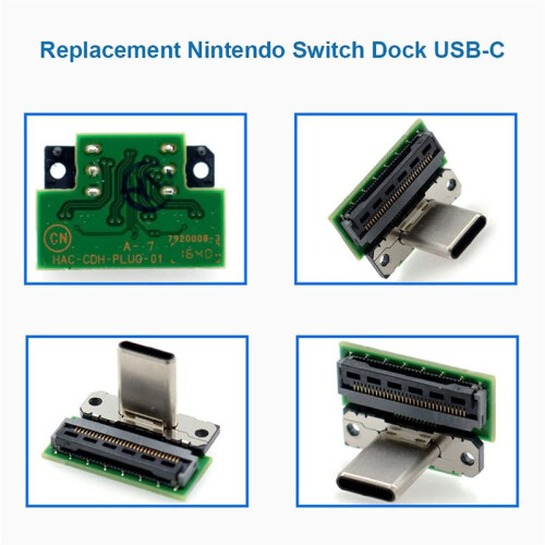 3X Dock Connector Charging Port USB Type C Socket Compatible for  Docking Station Replacement Component Male 1