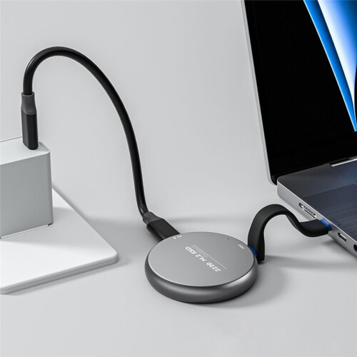 Magnetisk 2230 M.2 NVMe SSD-Kabinett 4K USB 3.2-Hårddisklåda USB-C Rund 2