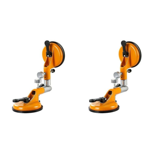 2X Double Claw Tile Splicer Suction Cup Heavy-Duty Pulling and Aligning Flat Surfaces Tile Laying Tools Angle Adjustable