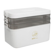 Portable Medicine Box 3-Layer Partition Large-Capacity Medicine Storage Box Home Medicine Box Emergency Medicine Box