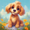 Diamantbroderi Ven Hund 35x35 cm 1