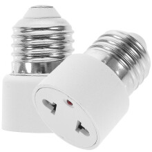 2pcs Light Socket to Plug Adapter E27 Socket to 2-prong Light Socket Outlet [jkw] 2600 Walkbee Walkbee A-F
