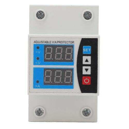 Over Under Voltage Protector Current Limit Din Rail Adjustable 2 Display Self Resetting Protective Device 240V~300V 63A Edition 2