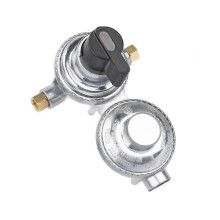 2-Stage Automatic Changeover LP Propane Gas Regulator , 1/4Inch SAE Inverted Flare for RV TrailerAs shown Edition