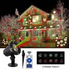 Christmas Laser Projector Lights, LED Projection Lights with Remote, Christmas Lights Projector Star Laser Lights (Multi-Colored)As shown Edition