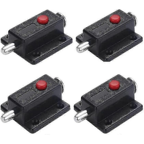 Automatic Spring Loaded Door Latch With Spring Button Black (10pcs) Edition