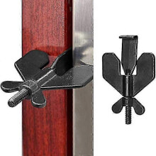 New Portable Hotel Door Lock Live Alone Self-defense Door Stop Travel Accommodation Door Stopper Door1pcs-black Edition