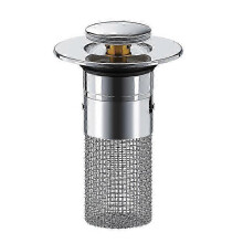 Stainless Steel Sink Strainer & Stopper | Anti-Odor, Pop-Up Design for 1.3-1.6" Drains | Bathroom Accessory Edition