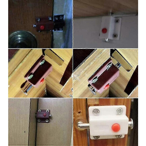 Automatic Spring Loaded Door Latch With Spring Button Black (10pcs) Edition 1