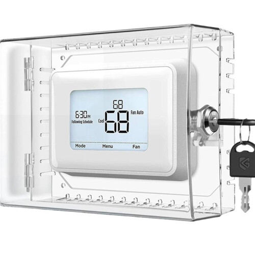 3X Tampa  para Caixa de Bloqueio de Termostato com Chave Tampa Transparente para Termostato Compatível com Termostatos de 5A X 6 Polegadas de 1