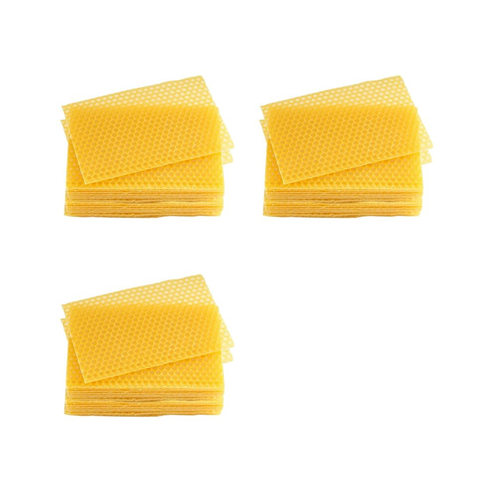 Beeswax Sheets 90Pcs Beeswax Foundation Sheets Wax Foundation For Bee Frames Natural Honeycomb Sheets Beeswax Sheets 6032530932241