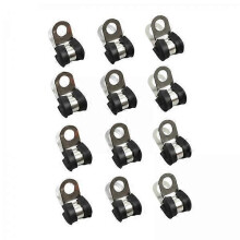 6x Brake Pipe Clips Rubber Lined P Clips 3/16" (4.7mm) Lines Pack of 12
