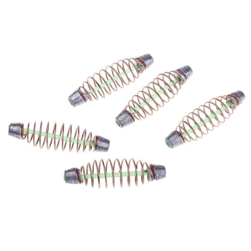 5pcs Metal Fishing Feeders Thrower Spring Inline Method Feeders 1