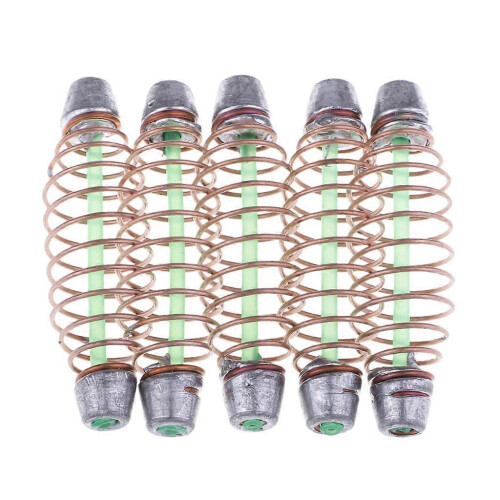 5pcs Metal Fishing Feeders Thrower Spring Inline Method Feeders 2