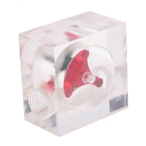 2X Water Meter Acrylic G1/4 Threaded Flow Indicator 2-Ways Square