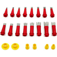 22 Pieces Sets Stainless Steel Caulking Nozzle Applicator Caulk Finishing Glue Silicone Sealant Finishing Tool Kitchen Bathroom SZRH A-S