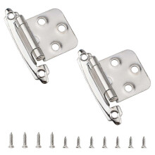 Door Hinges, 1 Pair Hinges for Cabinet, Cupboard, Wardrobe Doors, for Kitchen Cabinet Doors (Silver) SZRH A-S