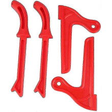 Woodworking Safety Push Sticks 4-Pack, Plastic Table Saw Accessories with Ergonomic Handle, Anti-Kickback Hand Saw Guide for Woodworker SZRH A-S