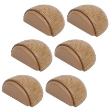 Set of 6 Wooden Adhesive Door Stopper for Flooring and Parquet - Adhesive Door Stopper (Natur Oak) SZRH A-S