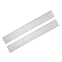 2 Pcs Air Vent Ventilation Grille Aluminium Alloy Rectangular Vent Plate for Cabinet Shoe Cabinet Closet 80x600mm SZRH A-S