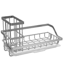 Stainless Steel Sponge Holder Removable Kitchen Sink Rack Cleaning Brush Soap Organizer Storage Rac YVL