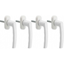White Window Handle, 4-Pack Universal Aluminum Handle for Left and Right Windows SZRH