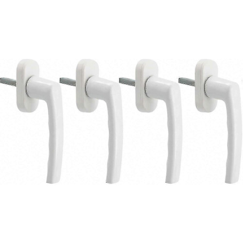 White Window Handle, 4-Pack Universal Aluminum Handle for Left and Right Windows SZRH