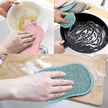 Set Of 8 Washable Dishwashing Sponge Kitchen Antibacterial Microfiber Reusable