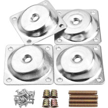 14 Degree Angled Leg Mounting Plates Furniture Table Leg Attachment Plates Brackets T-plate M8 Sofa Legs With Hanger Bolts,converters, Screws,full Set