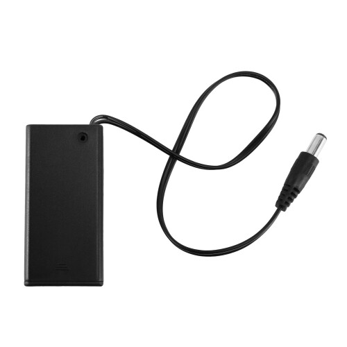 9V PP3 Battery Holder Box Case Wire Lead /OFF  Cover + 2.1mm Plug