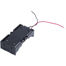 Plastic 2 x 3.7 V 18650 Battery Holder Case Black