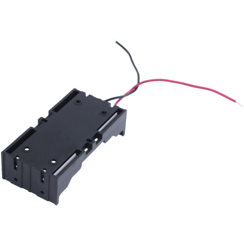 Plastic 2 x 3.7 V 18650 Battery Holder Case Black