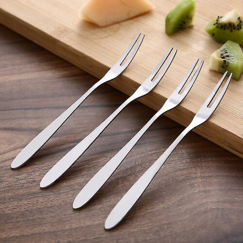 20pcs/set Stainless Steel Fruit Fork Comfortable Long Handle Cake Desert Fruit Serving Forks 1
