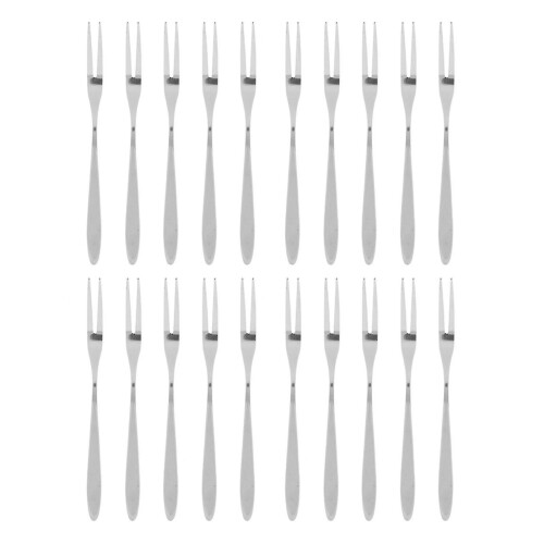 20pcs/set Stainless Steel Fruit Fork Comfortable Long Handle Cake Desert Fruit Serving Forks 2