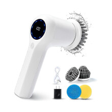 Electric Spin Scrubber, Power Scrubber Cordless Electric Brush Shower Scrubber For Cleaning Bathroo