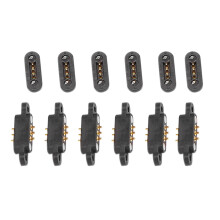 6 Pairs Spring Loaded Magnetic Pogo Pin Connector 3 Positions Magnets Pitch 2.3mm Through Holes Mal