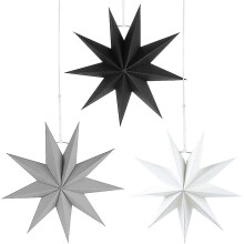 Christmas Folding Star,3 Pcs Hanging Paper Christmas Tree Decorations