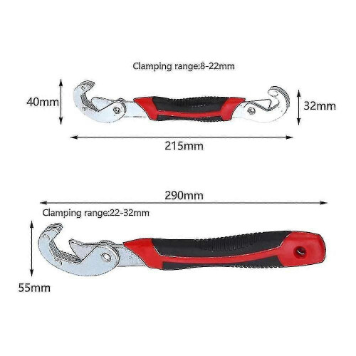 2 Pieces Adjustable Spanners, Universal Adjustable Spanner, Combination Spanners With Large Opening 2