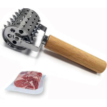 Stainless Steel Meat Tenderizer, Rolling Seasoning Tool for Steak, Chicken, Fish, and Pork