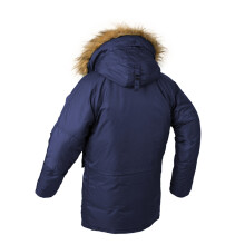 (Dark Blue, M) N3B Pilot Air Force Cotton Jacket Men Winter Hooded Thickened Couple Mid-Length Coat
