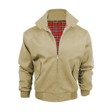 (Khaki, L) Harrington Retro British Aviator Coat Classic Oversized BF Couple Jacket