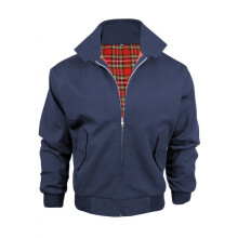 (Blue, XXL) Harrington Retro Brittisk Aviatorkappa Klassisk Överdimensionerad BF Parjacka